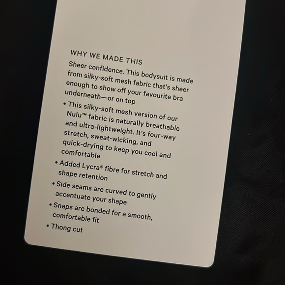 NWT Lululemon Wunderlust Longsleeve Crewneck Bodysuit M - Picture 6 of 7